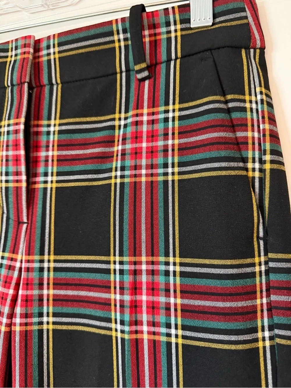 J.Crew Ruby Full-Length Pant Plaid Full-Length Pants in Black & Red Size 2 - Picture 6 of 12